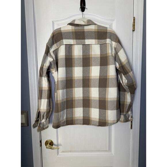 AMERICAN EAGLE MENS TAN PLAIN SHACKET- Large - Picture 2 of 7